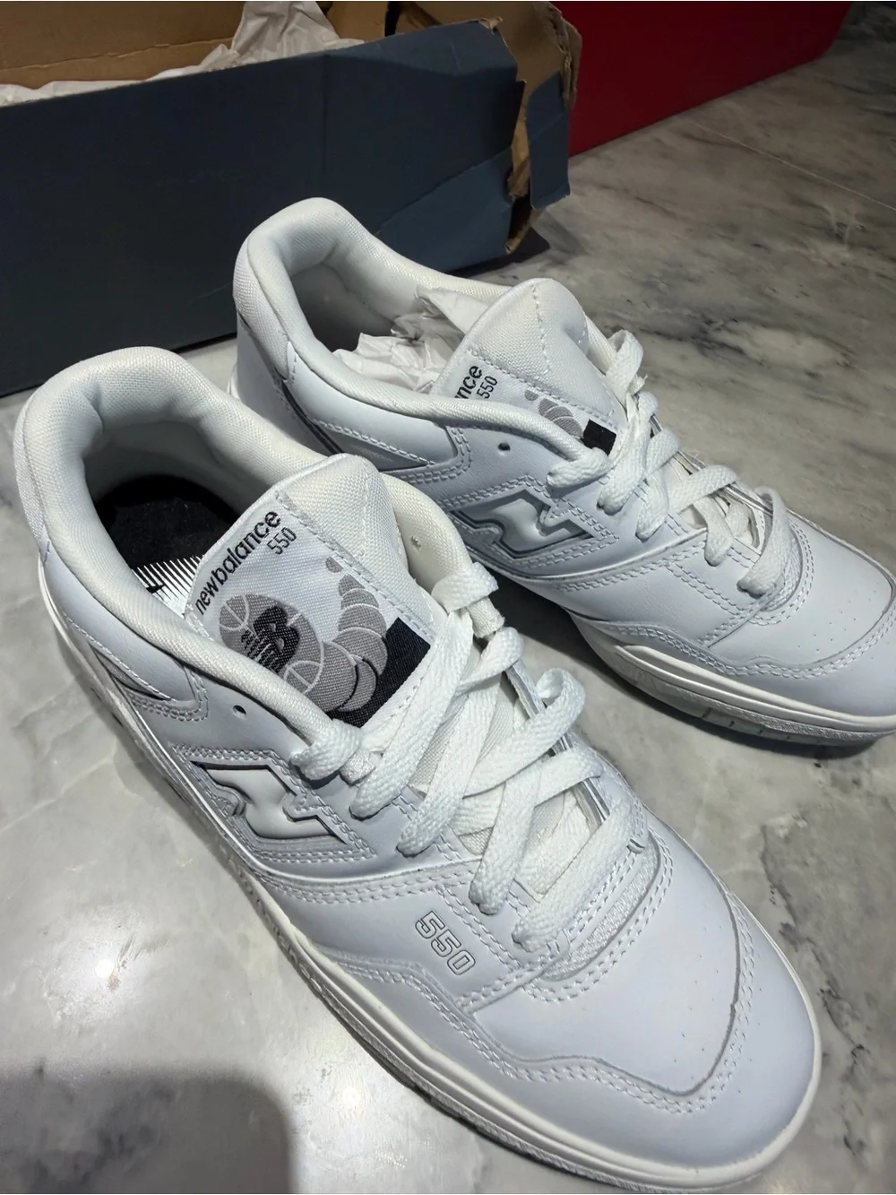 New Balance all white